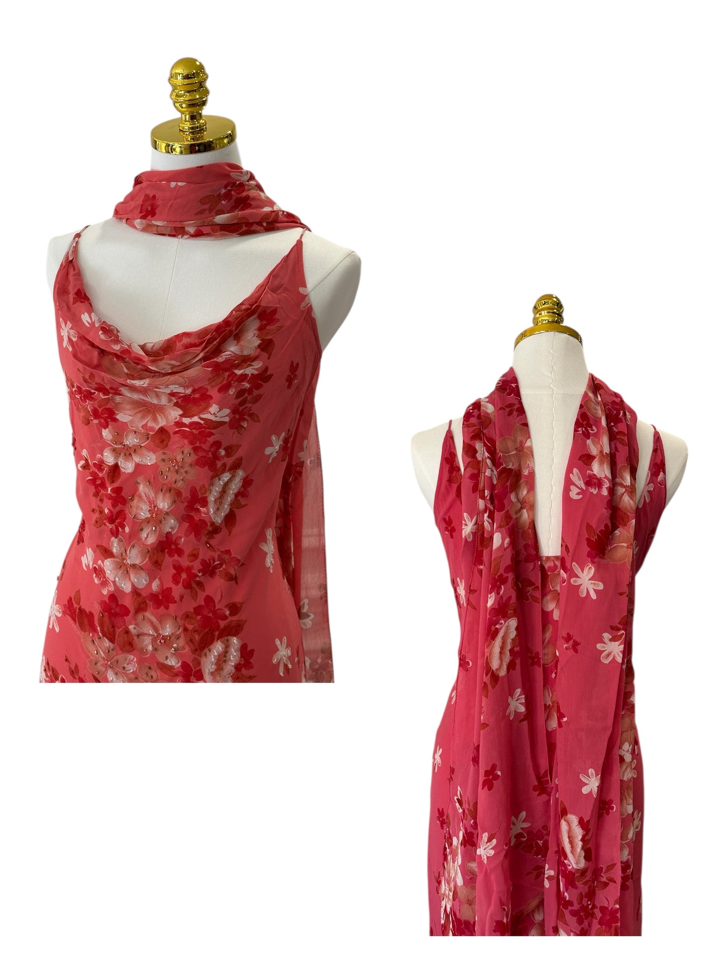 Pink Floral Summer Dress